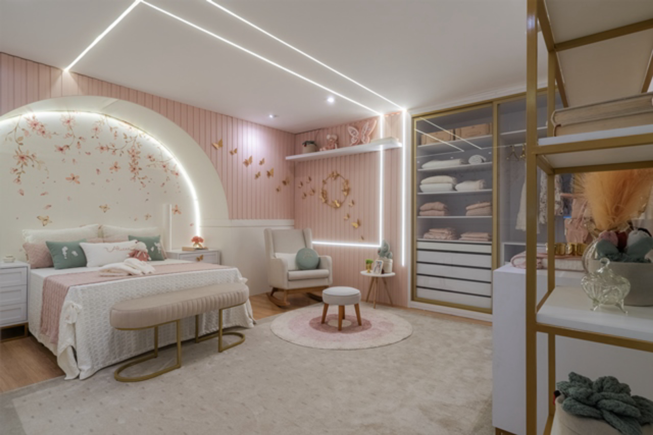 Sonho de Alice, quarto projetado pelas arquitetas Keyla Kinder e Fernanda Viero, da Kids Arquitetura