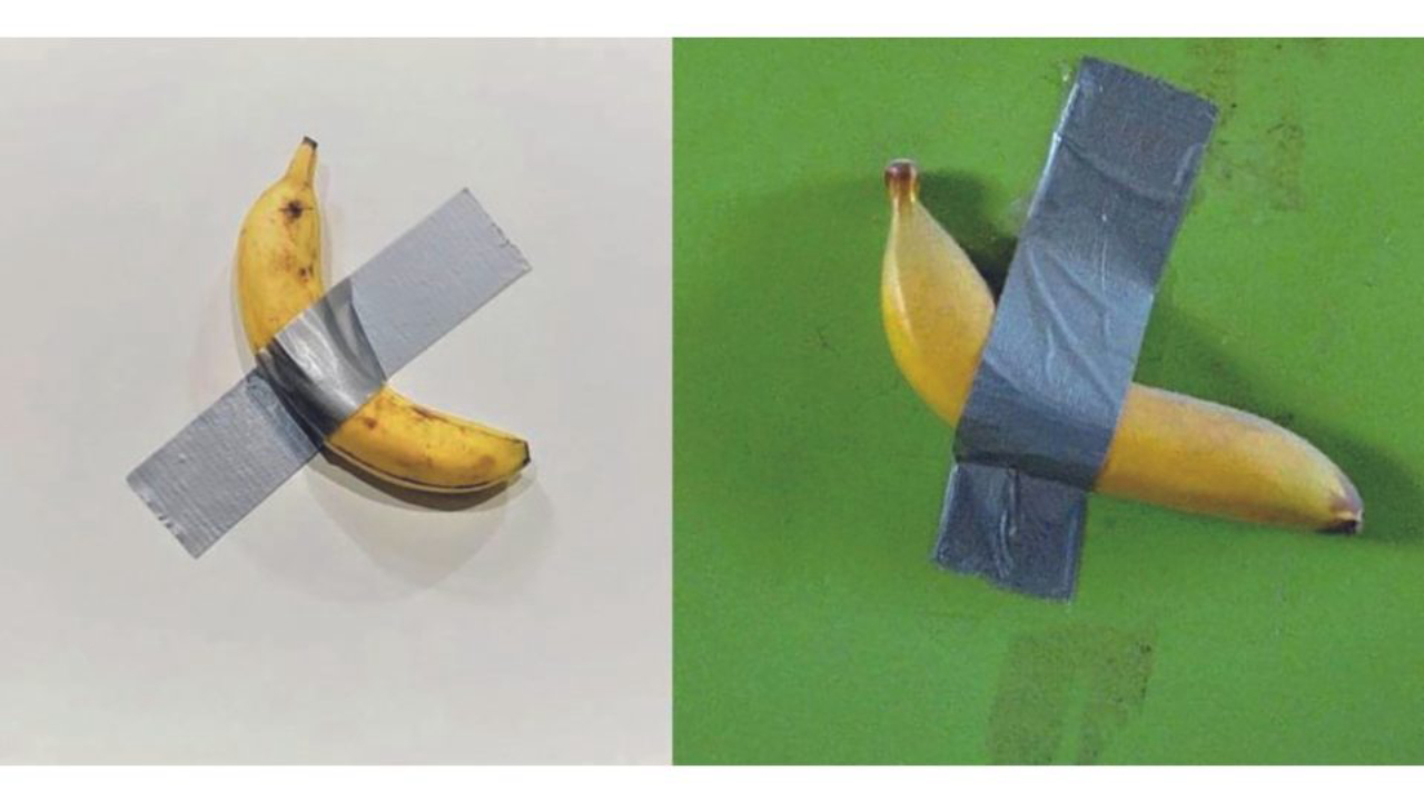 Obra de Maurizio Cattelan, vendida por US$ 120 mil. Artista foi acusado de plagiar a obra Banana &amp; Orange” (2000), de Joe Morford