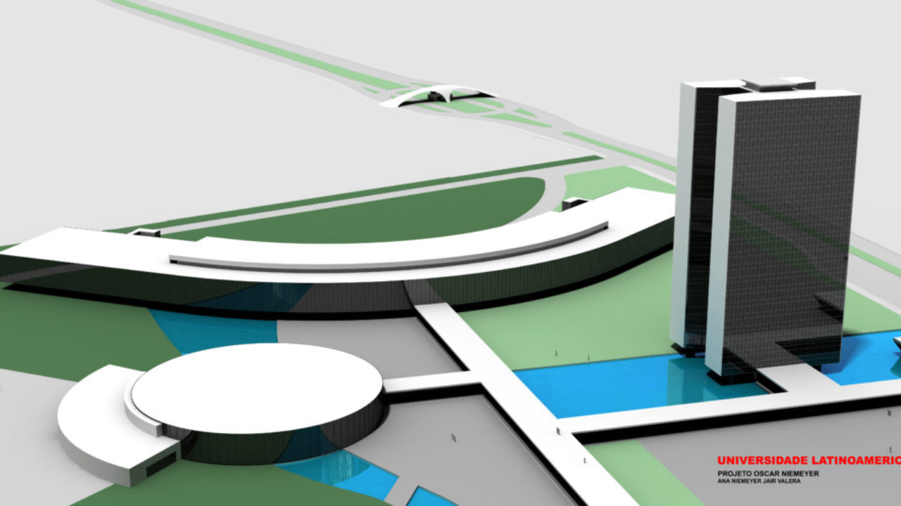 Campus Niemeyer, da Unila, teve obras retomadas em 2023 com projeto assinado pelo arquiteto