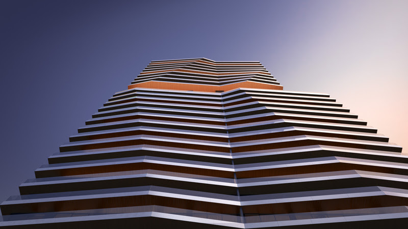 Perspectiva de fachada do Edifício Momentum, projeto Plaenge | Crédito: Divulgação Plaenge.