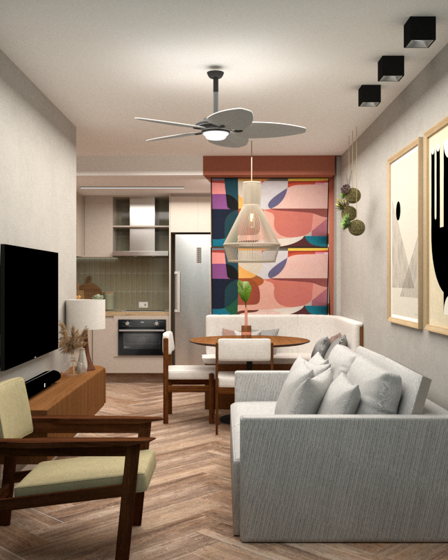 Apartamento ganhou cores e amplitude visual com novo projeto de interiores | Divulgação 