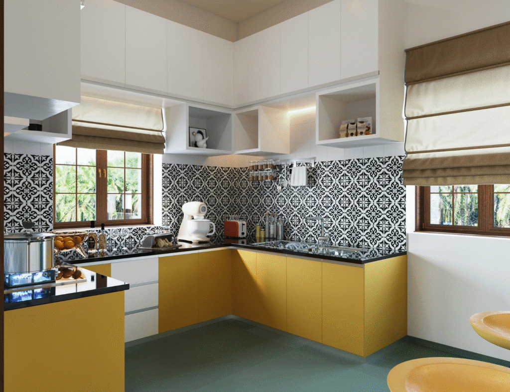 Azulejos e estampas fazem toda diferença para um cozinha boho. Fonte: Unsplash