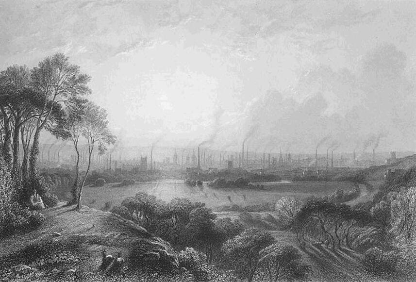 Poluição industrial urbana, 1840 | Imagem: grupofiltroil