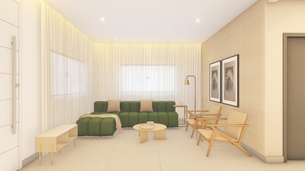 O sofá generoso e as poltronas incentivam a conversa, cumprindo o pedido de um espaço perfeito para receber. Projeto: Maria Laura Prado Arquitetura.