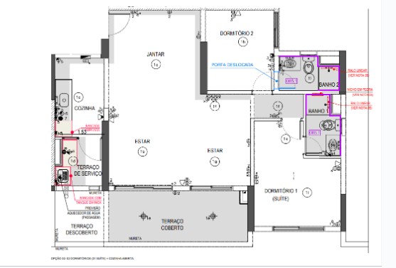 A planta baixa mostra a disposição dos 90m² do apartamento. Projeto: Andressa Cechetti Arquitetura e Interiores.