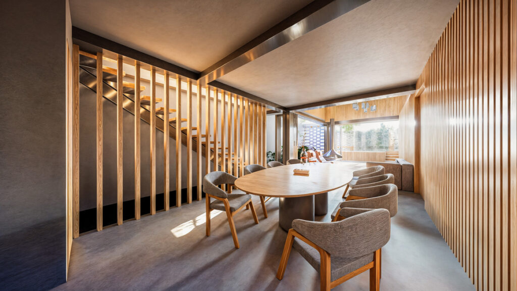 A integração dos ambientes sociais foi fundamental para o projeto. Projeto: GAS Arquitetura e Design