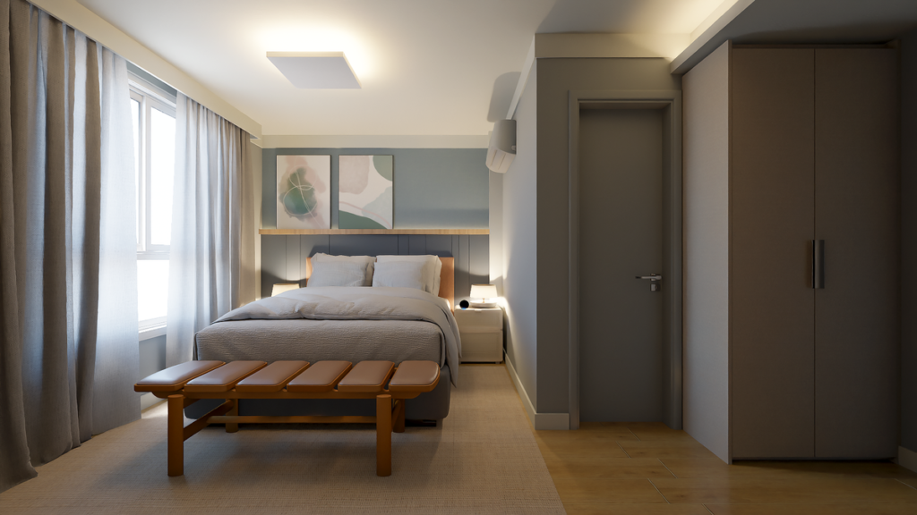 O ambiente foi criado para priorizar o bem-estar, com iluminação suave e marcenaria personalizada. Projeto: ONA Arquitetura.