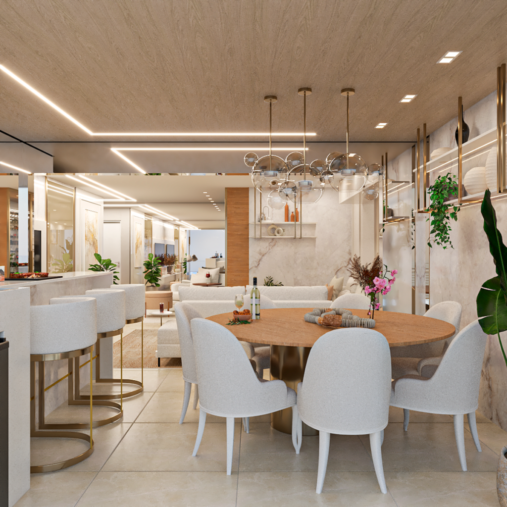 Espaço gourmet planejado para receber amigos e família com conforto. Projeto: Marrocos Arquitetura.