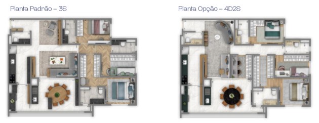 Planta técnica mostrando a distribuição inteligente dos ambientes. Projeto: Marrocos Arquitetura.